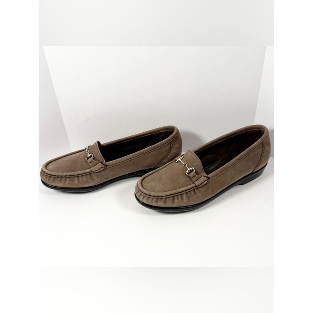 SAS Metro Leather Loafer Horsebit Slip On Moccasin Nobuck Comfort Classic 7 Wide
